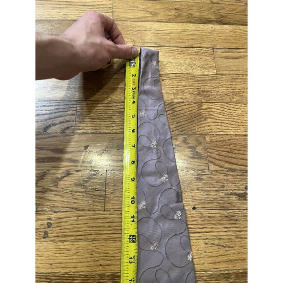 Allea Milano Men’s Tie 100% Silk Bright Colorful Necktie Handmade Italy Purple - Picture 11 of 12